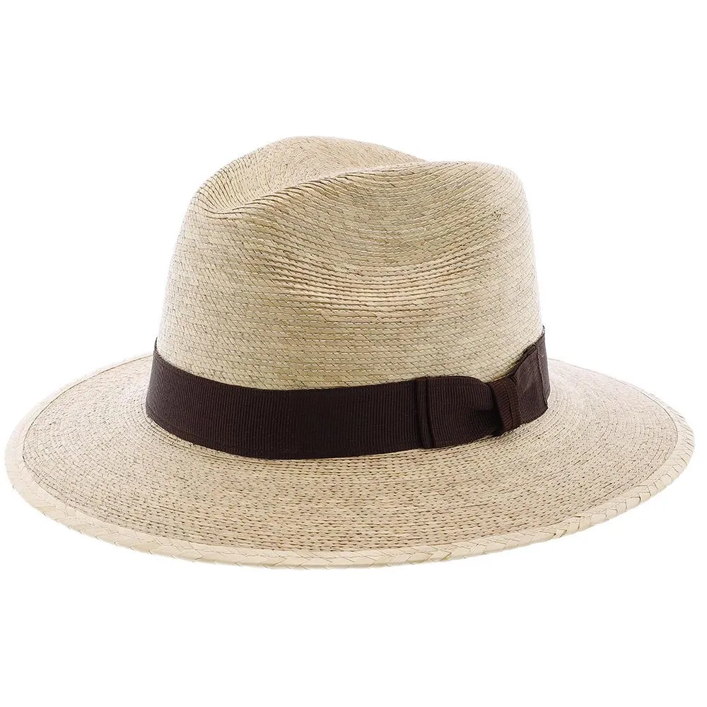 Explorer, 2 1/2" Brim - Colored Natural Hand Woven Green Palm Hat