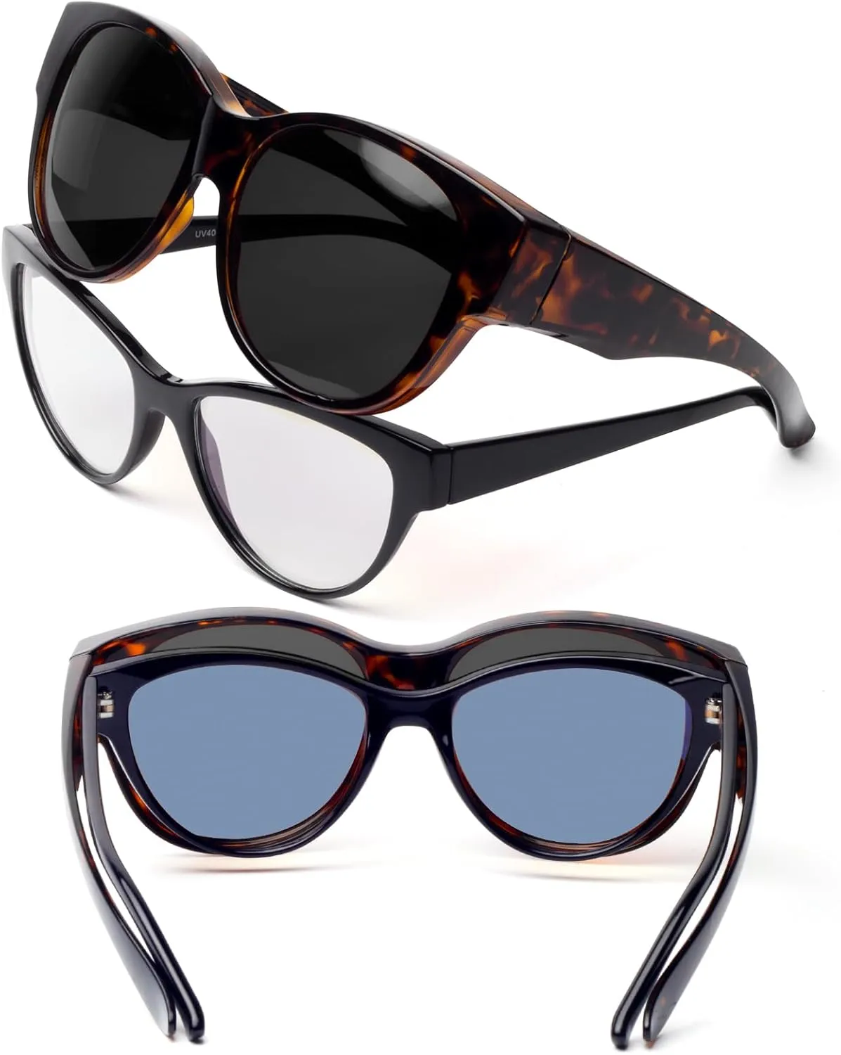Face Shadow Polarized Sunglasses Fit Over Glasses, Sunglasses for Women to Go Over Glasses UV Protection Lightweight