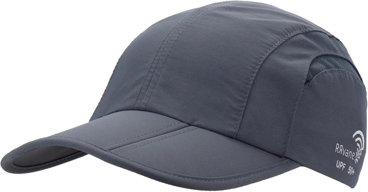 Folding UPF50  Sun Protection Hat, Quick Dry Baseball Cap Portable Adjustable Outdoor Sports Hats for Men, Women