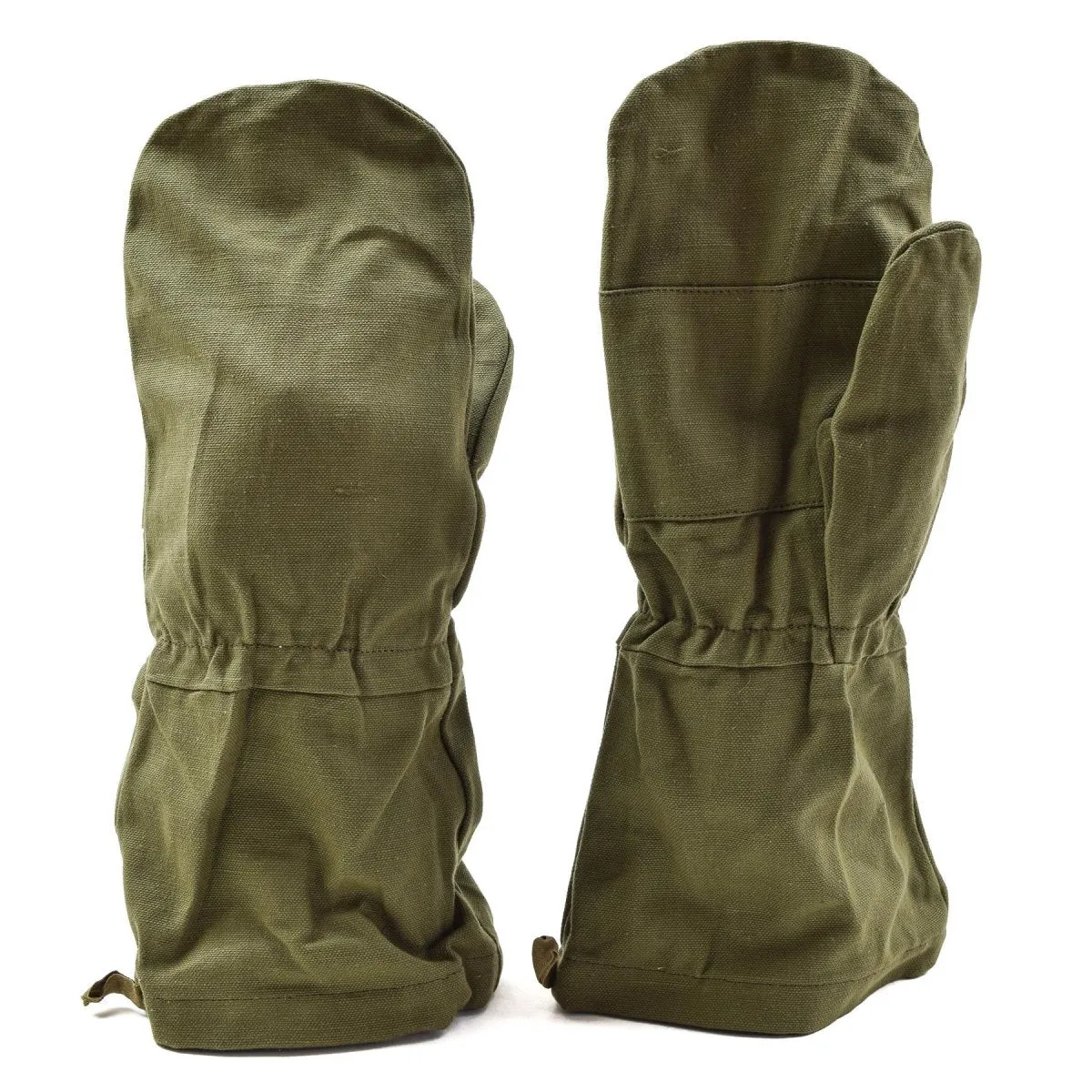Genuine French army mittens cotton gloves Olive OD durable workwear military NEW