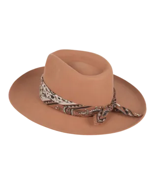 Goulburn Womens Wide Brim Fedora Terracotta