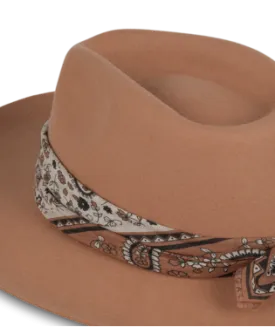 Goulburn Womens Wide Brim Fedora Terracotta