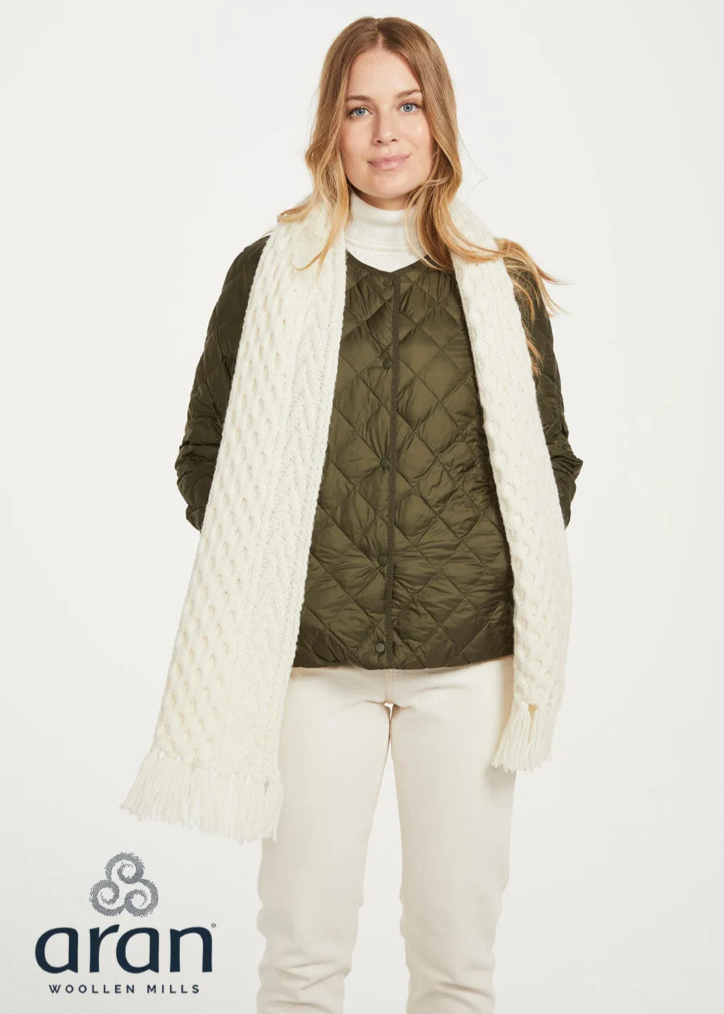 Handknit Aran Scarf *Clearance*