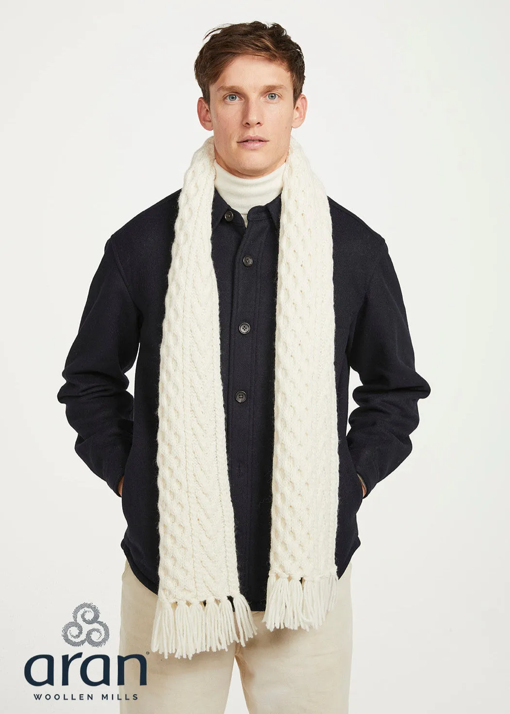 Handknit Aran Scarf *Clearance*