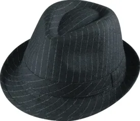 Henschel Flannel Pinstripe Gentleman Fedora Hat
