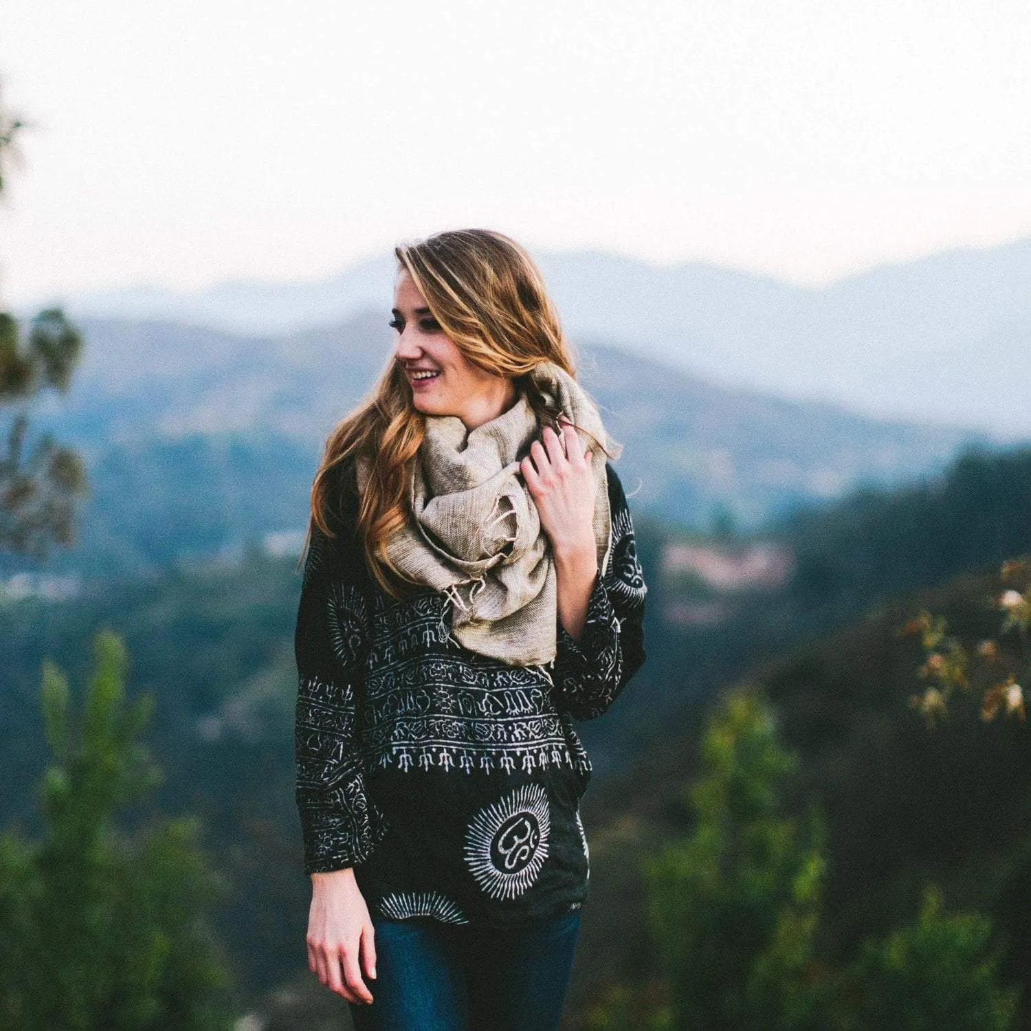 Himalayan Wool Shawl in Natural