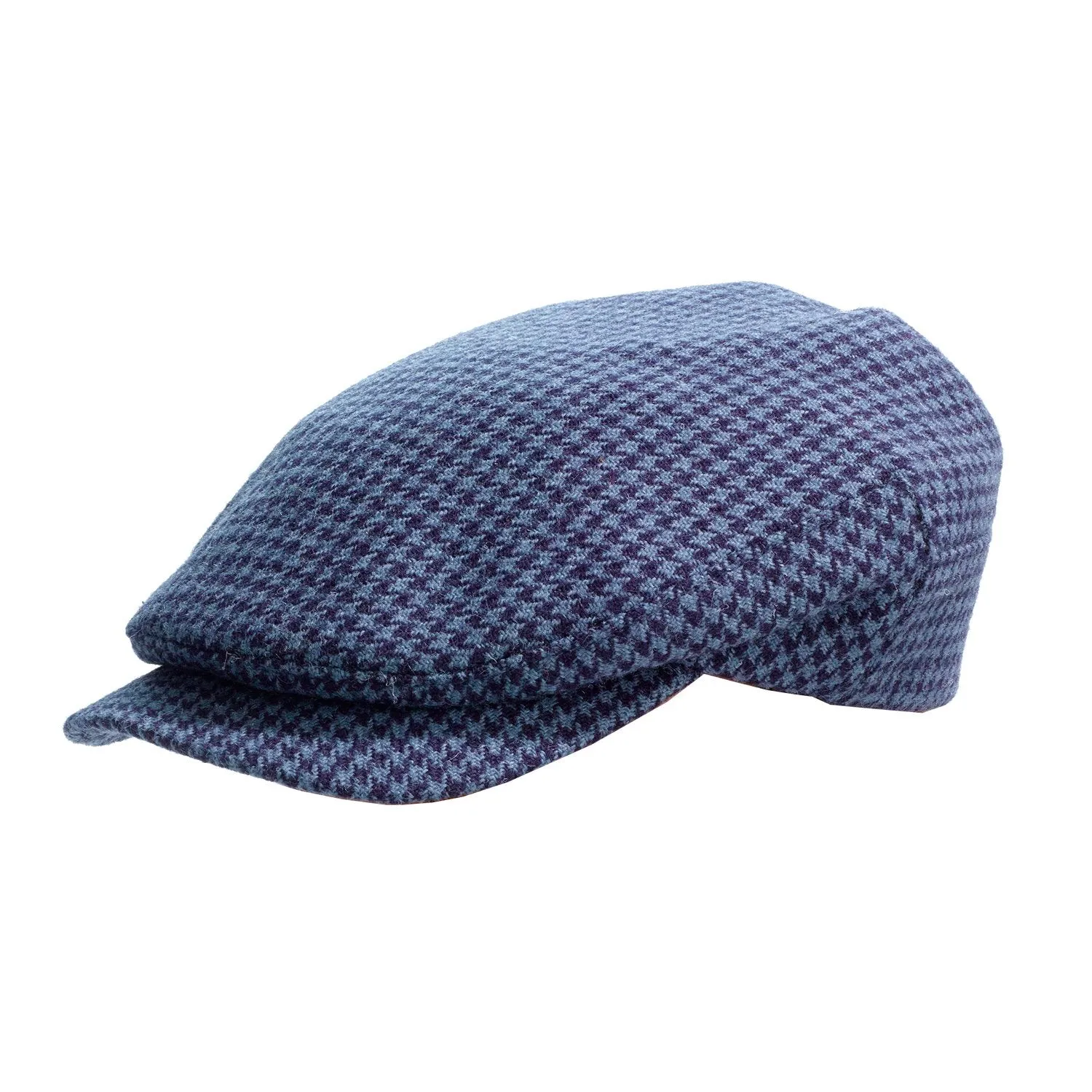 Houndstooth Tweed Sicilian Flat Cap