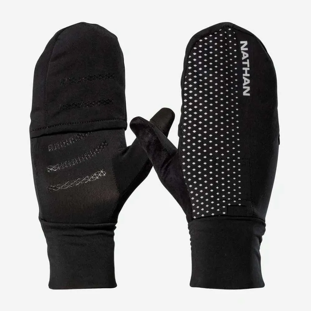 HyperNight Reflective Convertible Mitt - Black/Geo Print