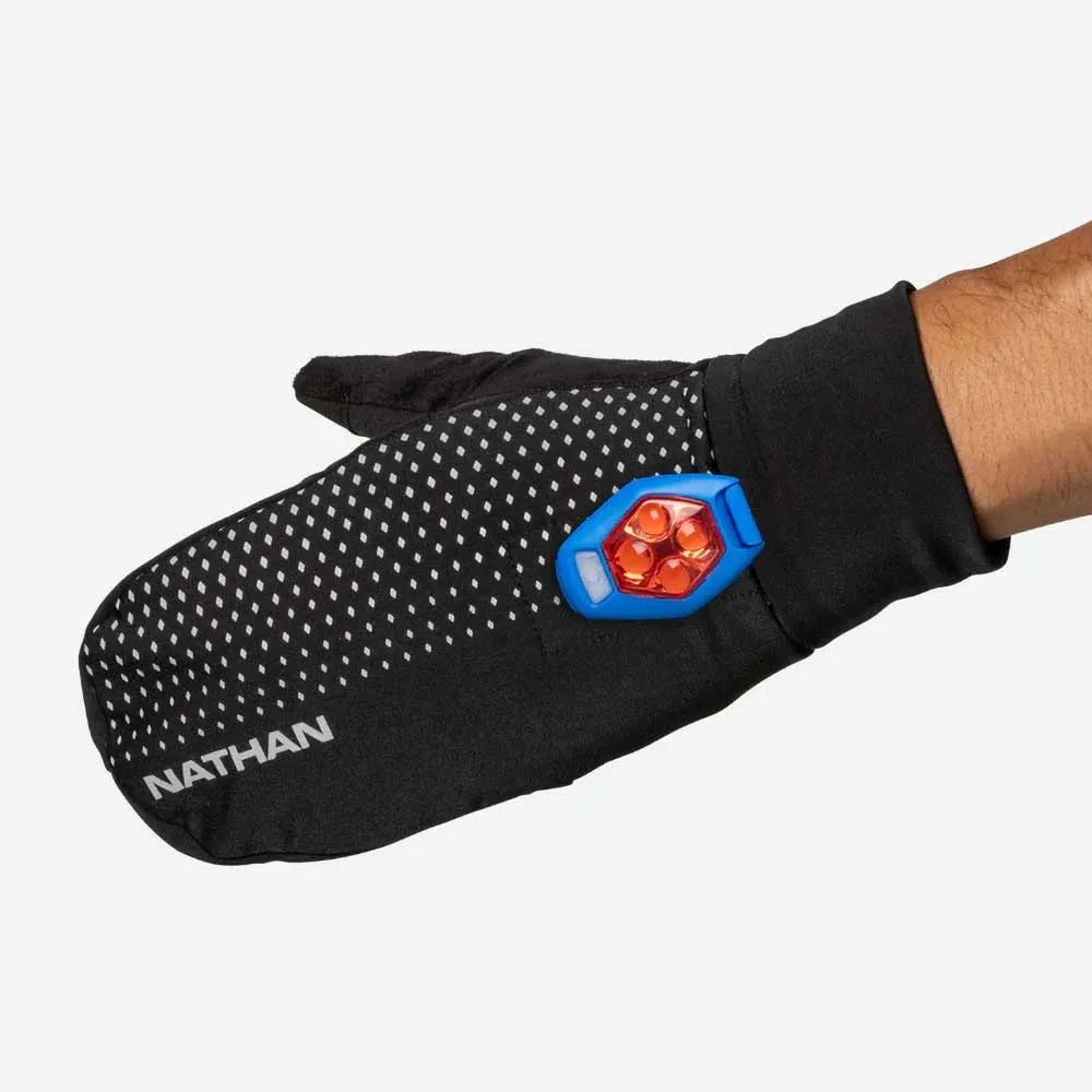 HyperNight Reflective Convertible Mitt - Black/Geo Print