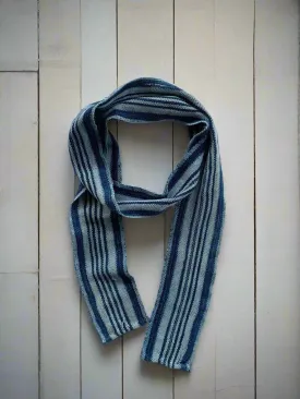 Indigo Stripe Narrow Scarf