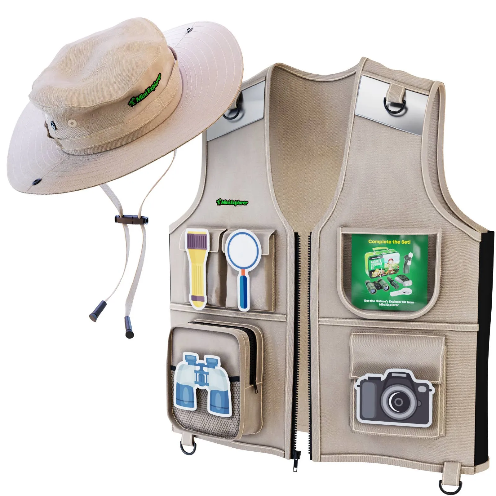 Kids Explorer Vest and Hat Costume S1159