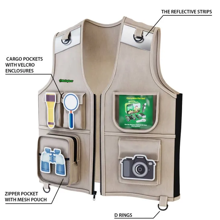 Kids Explorer Vest and Hat Costume S1159