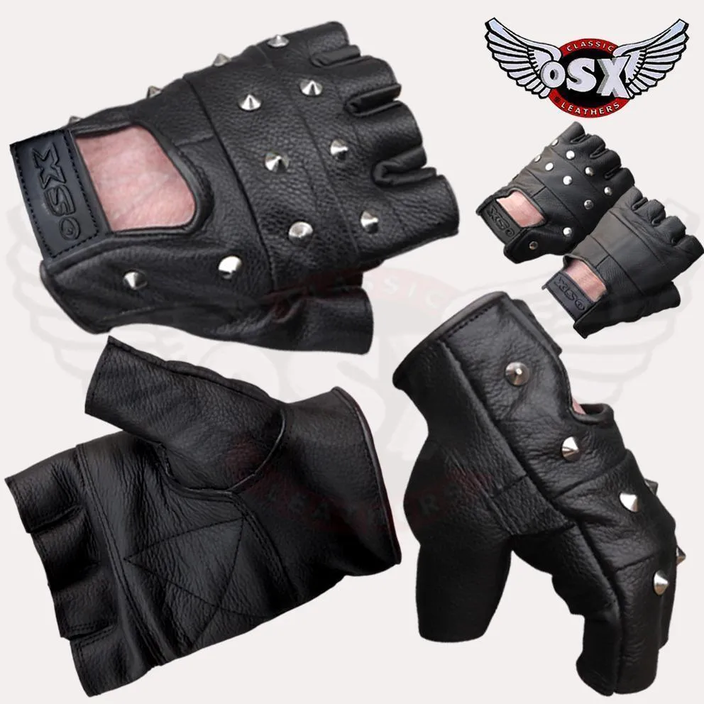 Leather Demon flat chrome plated studs AC08