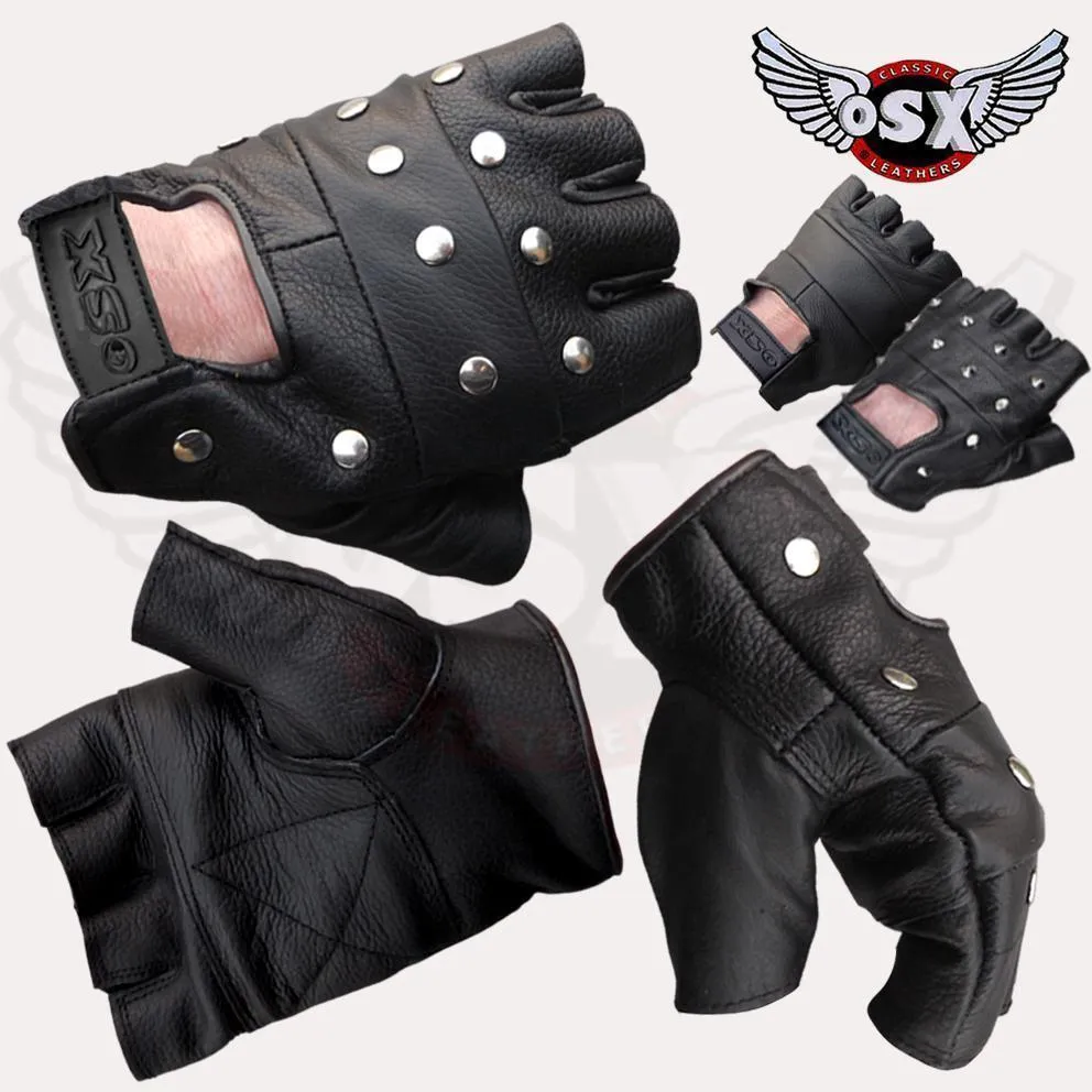 Leather Demon flat chrome plated studs AC08