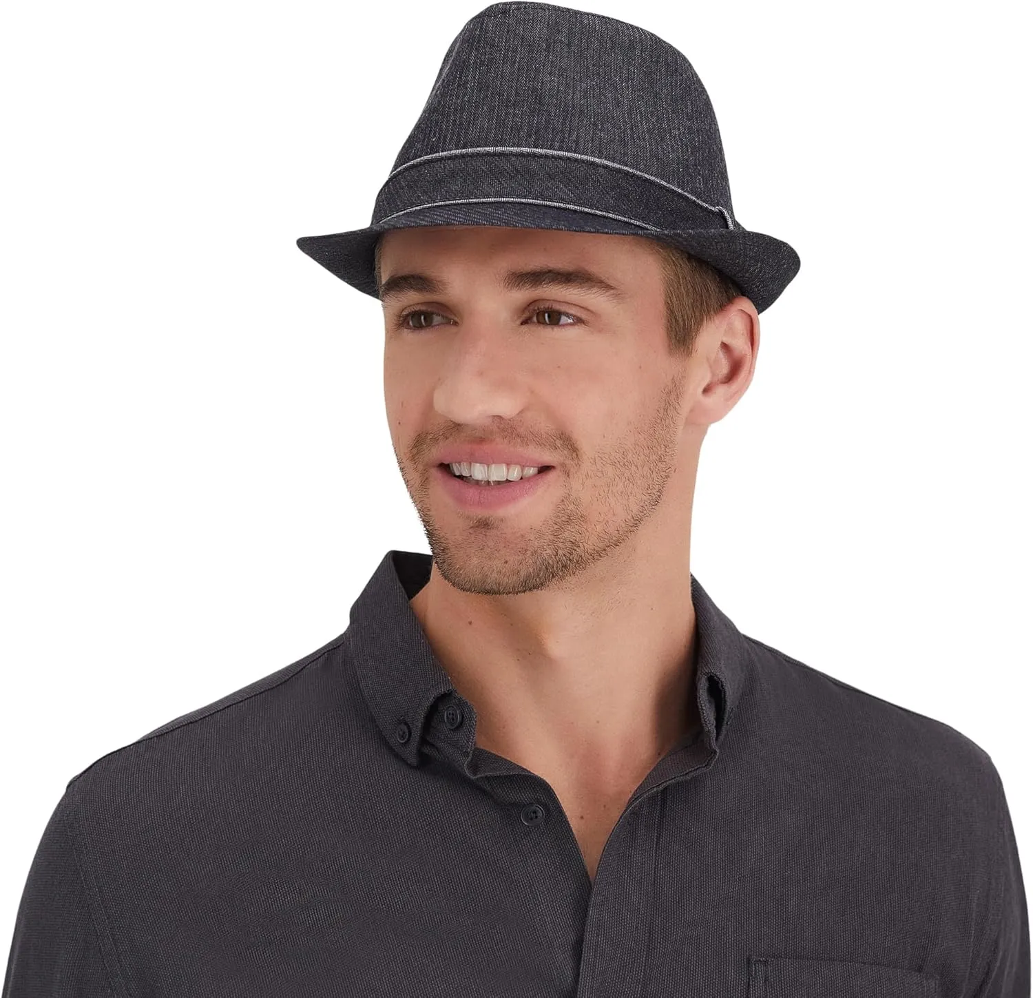 Levi's Men's Lightweight Packable Fedora Hat with 2 Removable Bands