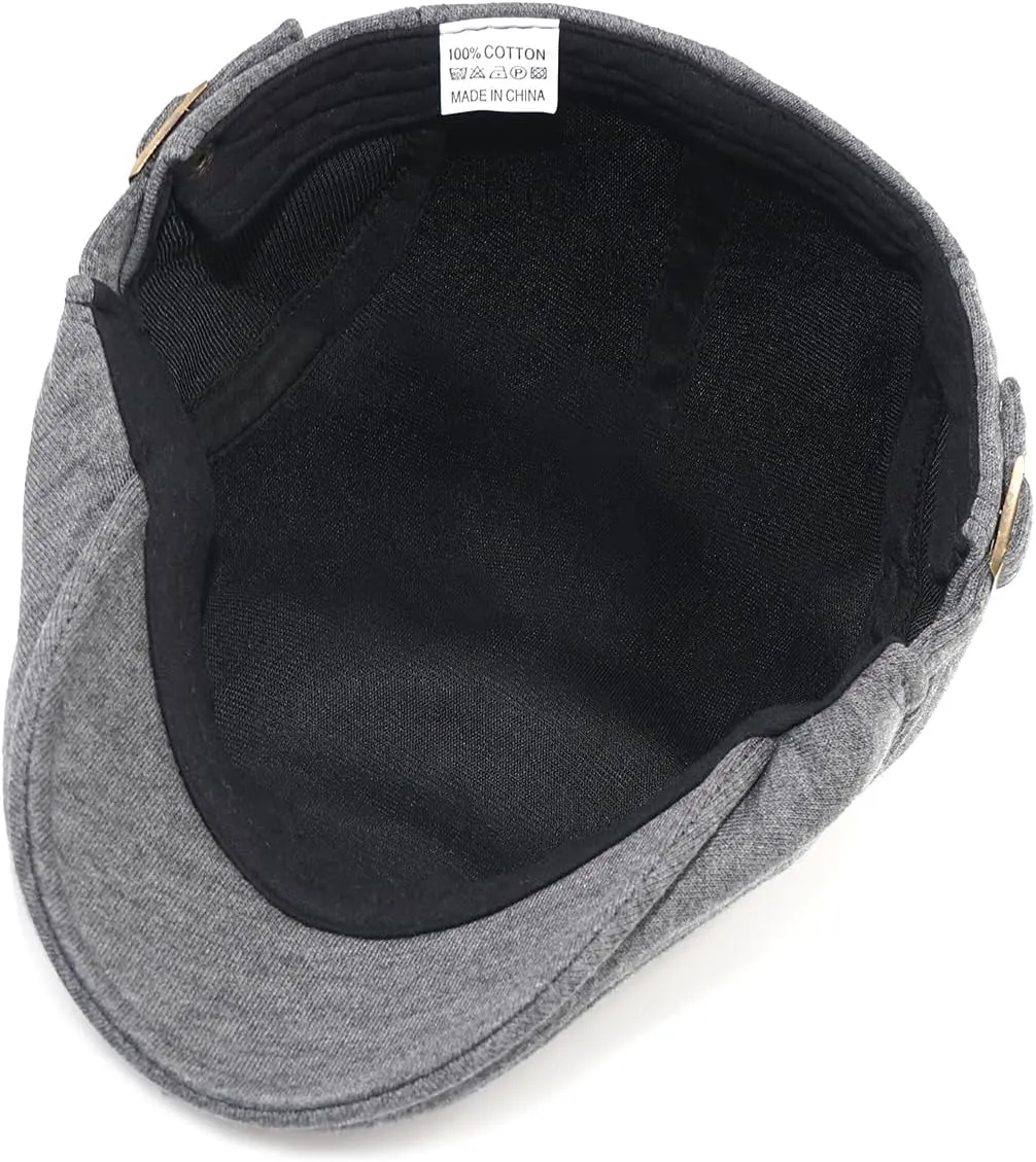 Men's Cotton Newsboy Hats Flat Ivy Gatsby Cap Irish Cabbie Ivy Driving Hunting Hat