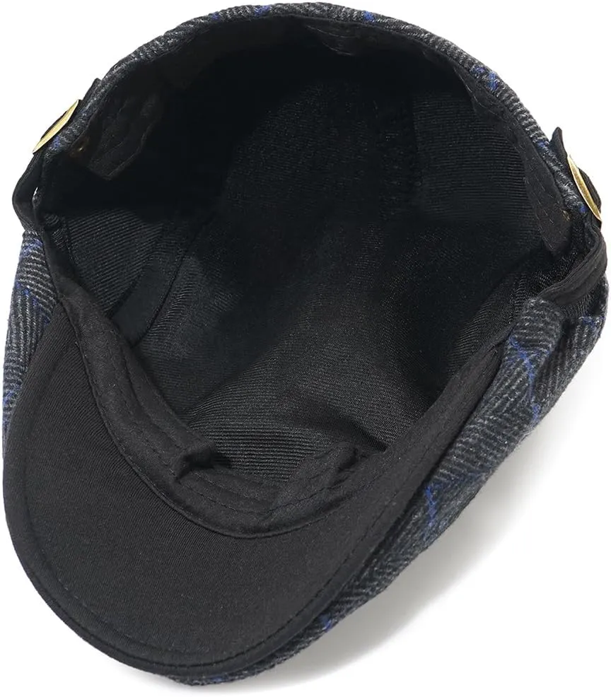 Men's Cotton Newsboy Hats Flat Ivy Gatsby Cap Irish Cabbie Ivy Driving Hunting Hat