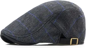 Men's Cotton Newsboy Hats Flat Ivy Gatsby Cap Irish Cabbie Ivy Driving Hunting Hat