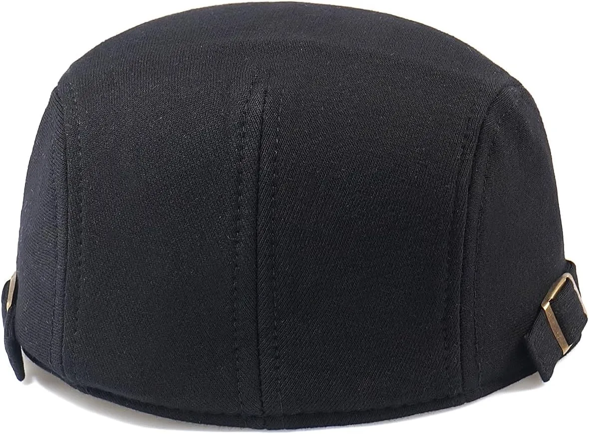 Men's Cotton Newsboy Hats Flat Ivy Gatsby Cap Irish Cabbie Ivy Driving Hunting Hat