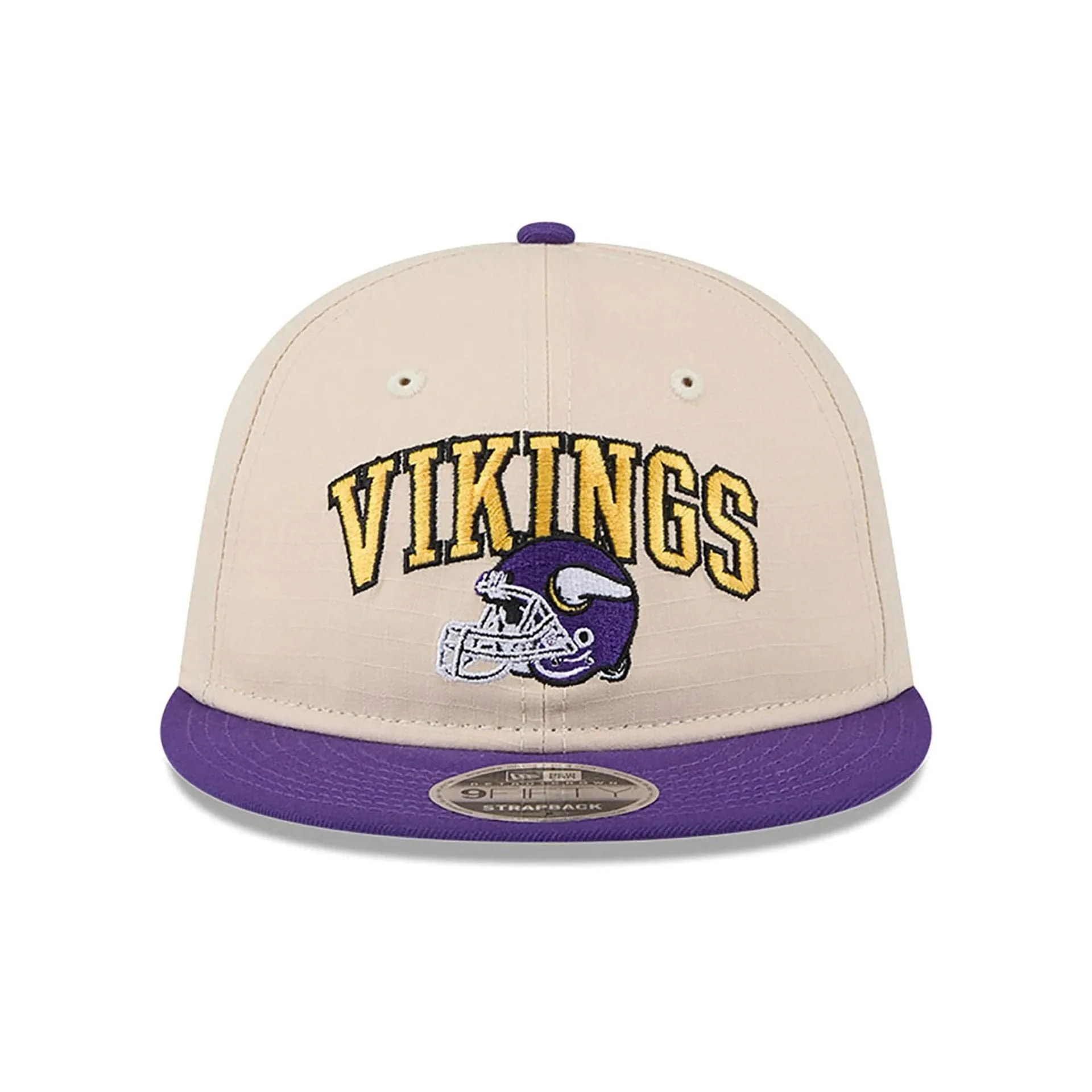 Minnesota Vikings Historic Helmet Beige Retro Crown 9FIFTY Snapback Cap