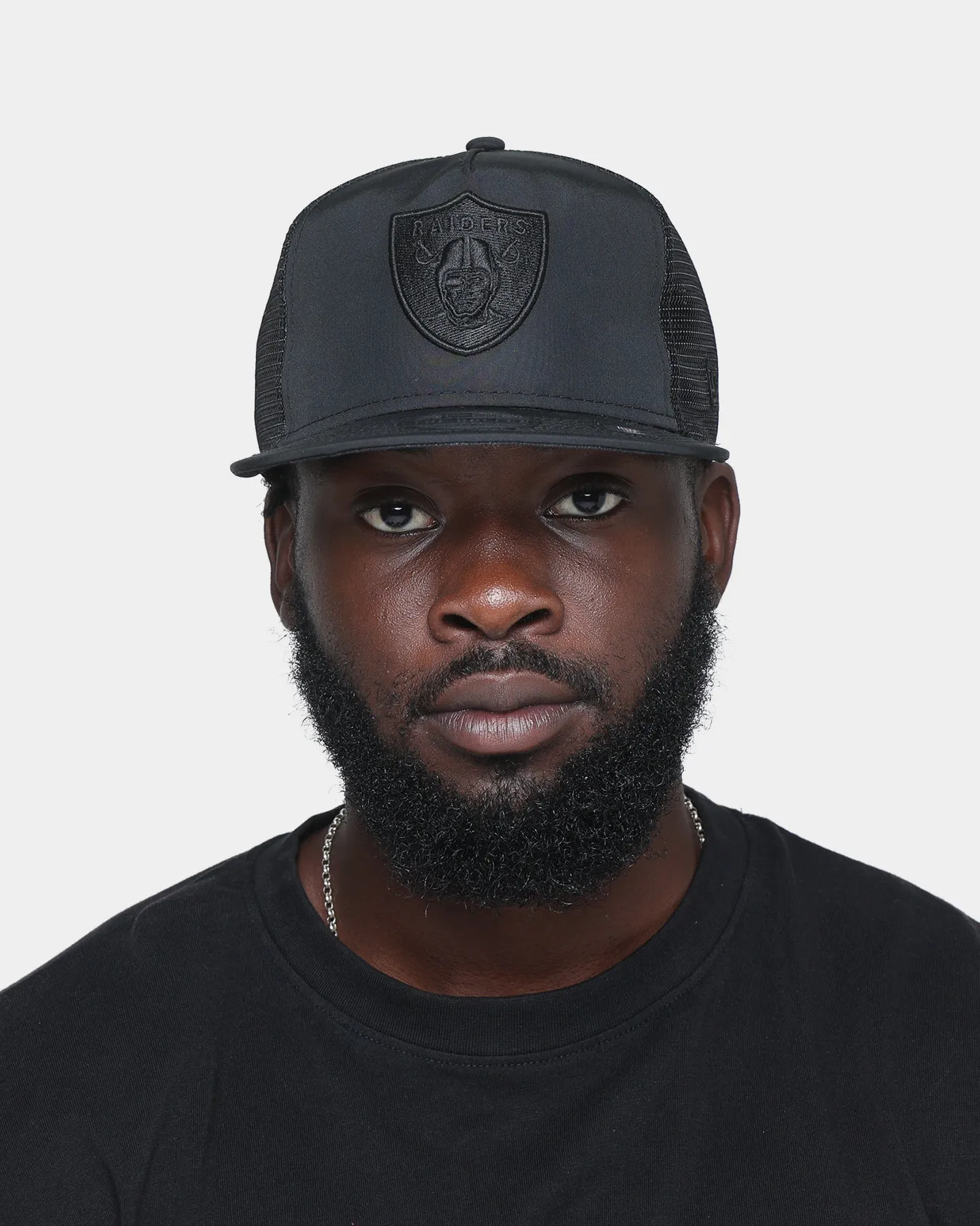 New Era Las Vegas Raiders Trucker Golfer Snapback Black/Black