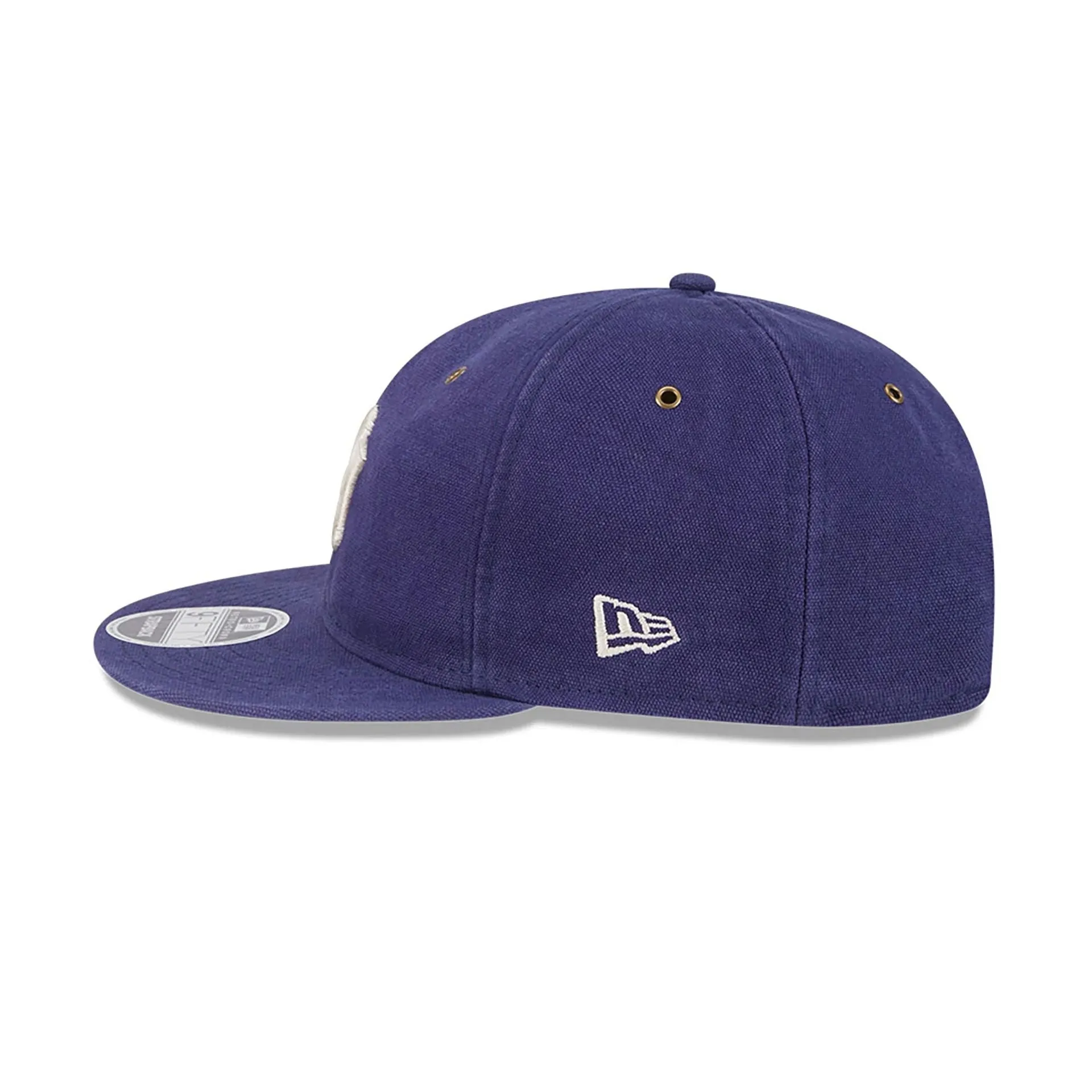 New York Yankees Cotton Canvas Navy Retro Crown 9FIFTY Strapback Cap