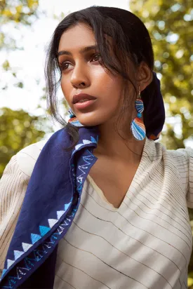 Okhai 'Tauktae' Hand Embroidered Pure Cotton Scarf