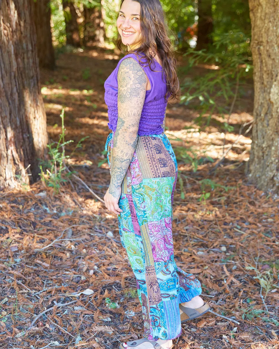Patchwork Harem Pants