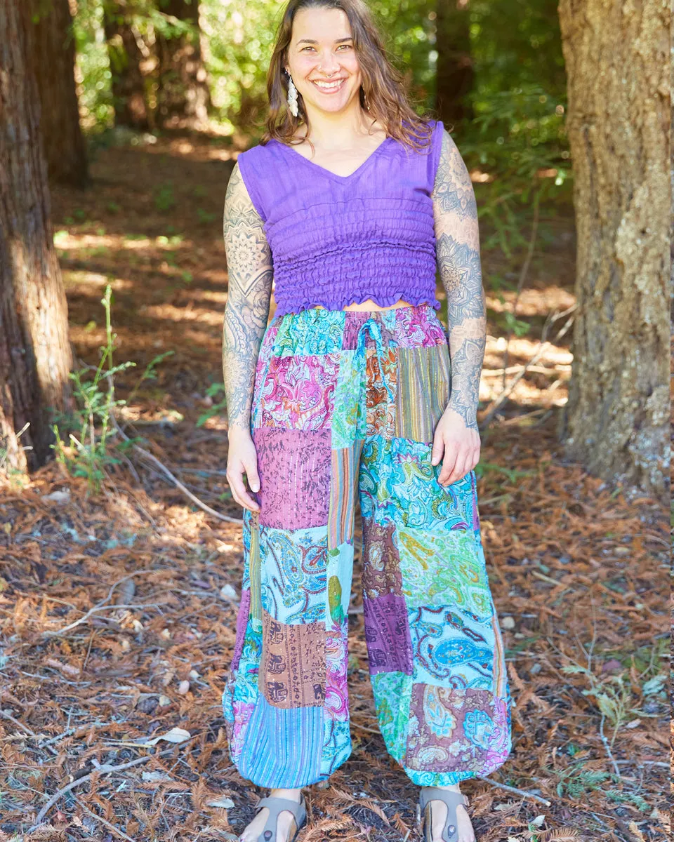 Patchwork Harem Pants