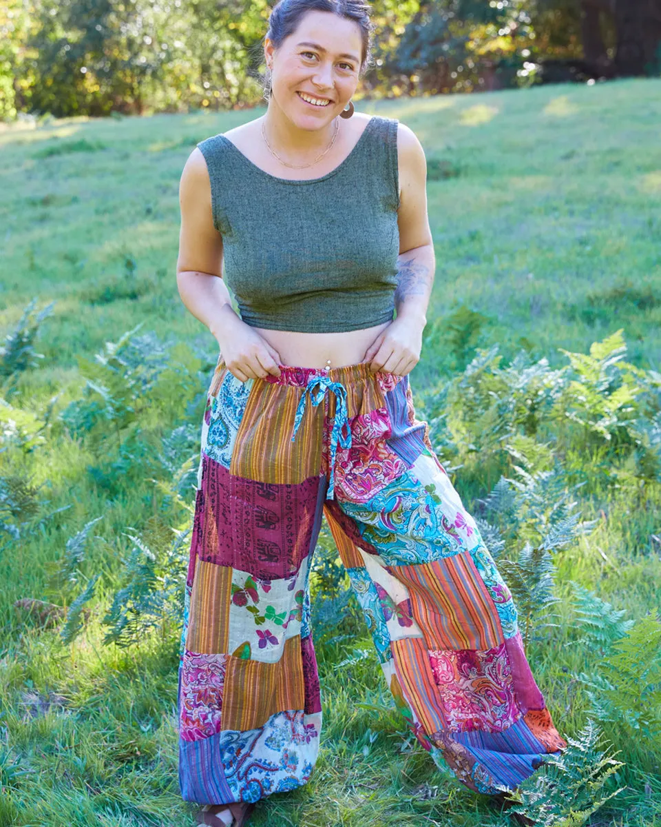 Patchwork Harem Pants
