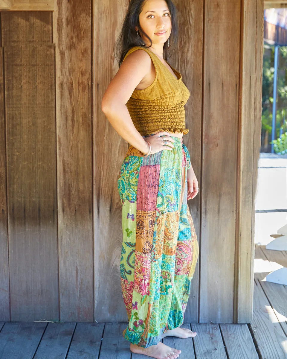 Patchwork Harem Pants