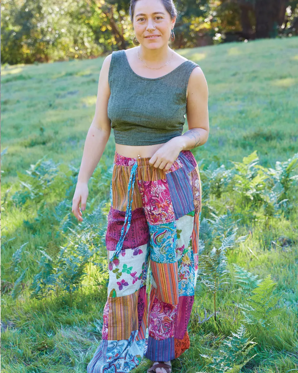 Patchwork Harem Pants
