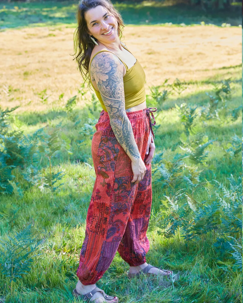 Patchwork Harem Pants
