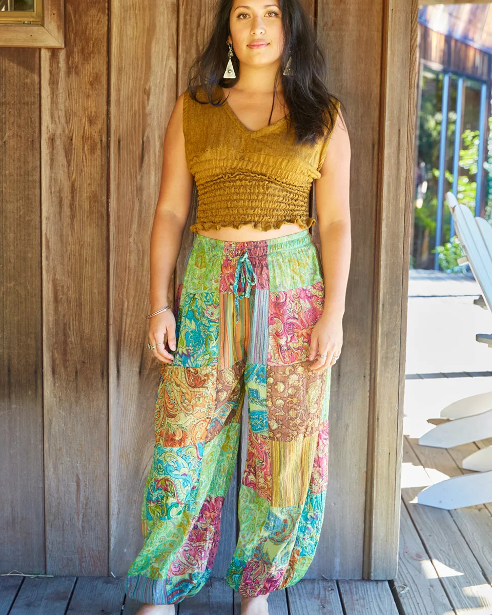 Patchwork Harem Pants