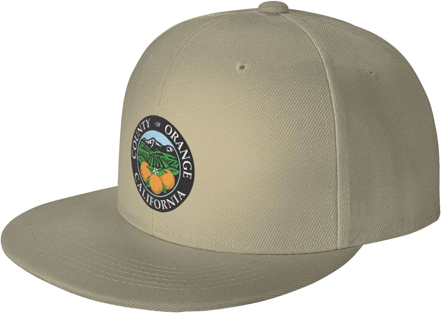 POOEDSO Seal of Orange County, California Snapback Hats for Men Baseball Cap Trucker Hat Flat Brim Hats