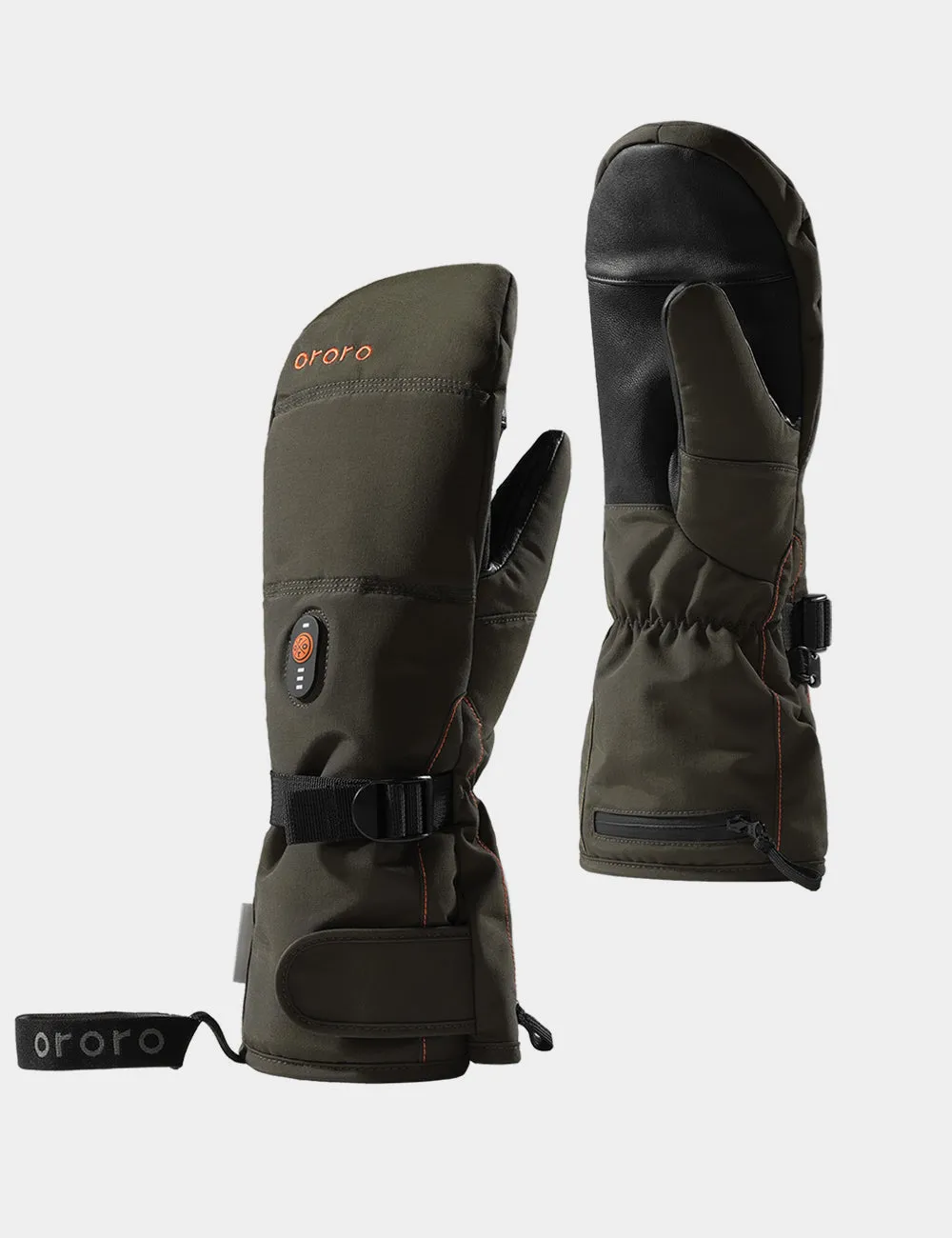 "Amsterdam" Unisex Heated Mittens 2.0 - Green / Khaki