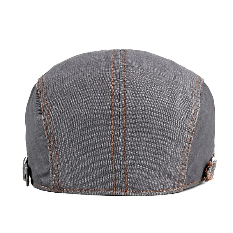 Retro Patchwork Cotton Flat Cap