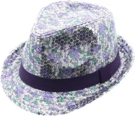Shimmering Floral Patterned Fedora