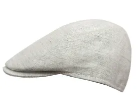 Stanton Italian made Linen/Cotton blend Light Grey ivy Flatcap