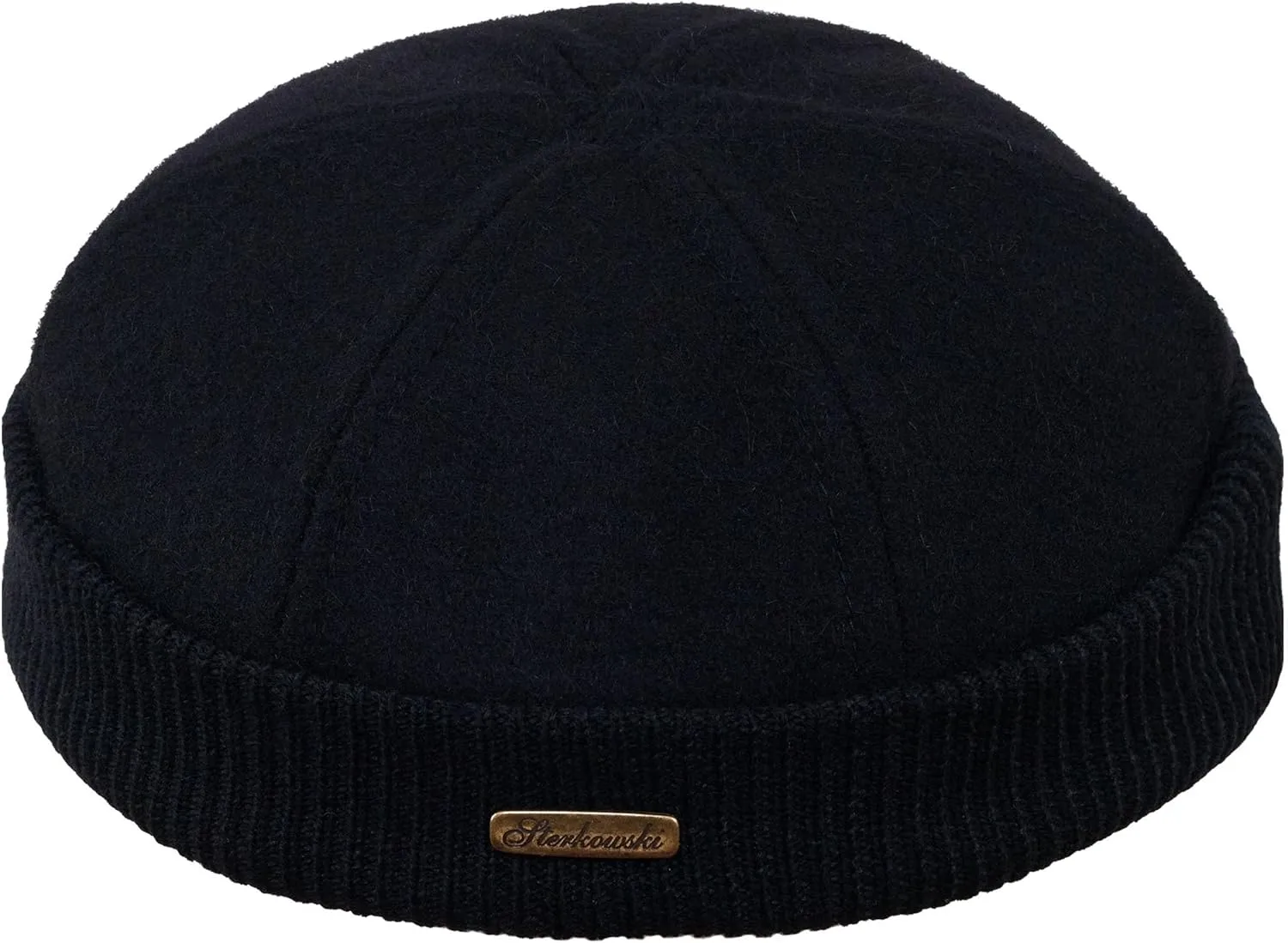 Sterkowski Navy Watch Cap | Woolen Beanie for Men and Women | Warm Classic Seaman Hat with Ribbing