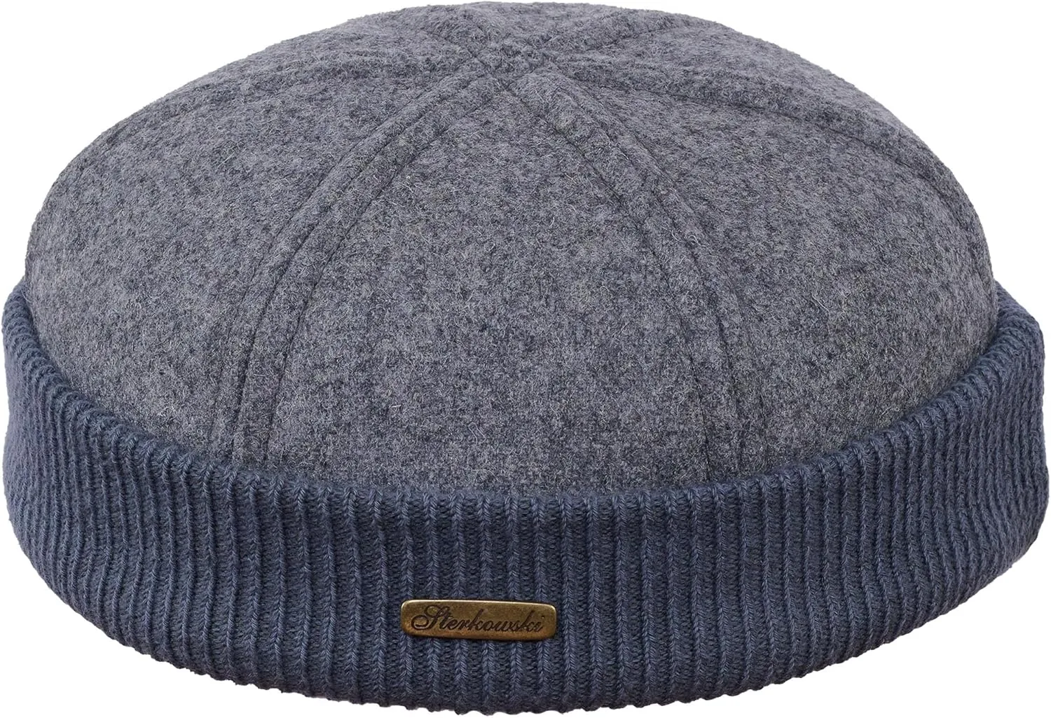 Sterkowski Navy Watch Cap | Woolen Beanie for Men and Women | Warm Classic Seaman Hat with Ribbing
