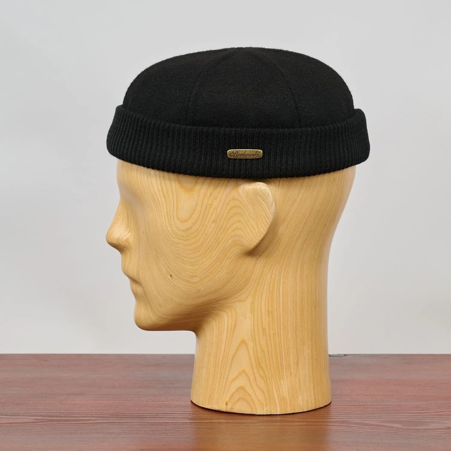 Sterkowski Navy Watch Cap | Woolen Beanie for Men and Women | Warm Classic Seaman Hat with Ribbing