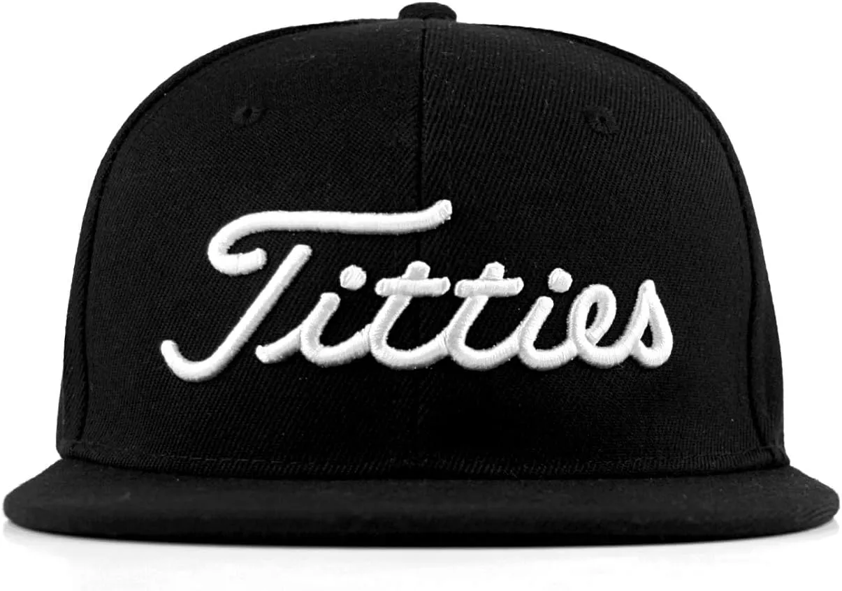 Titties 3D Golf Hat Snapback Cap PGA Flat Bill Brim