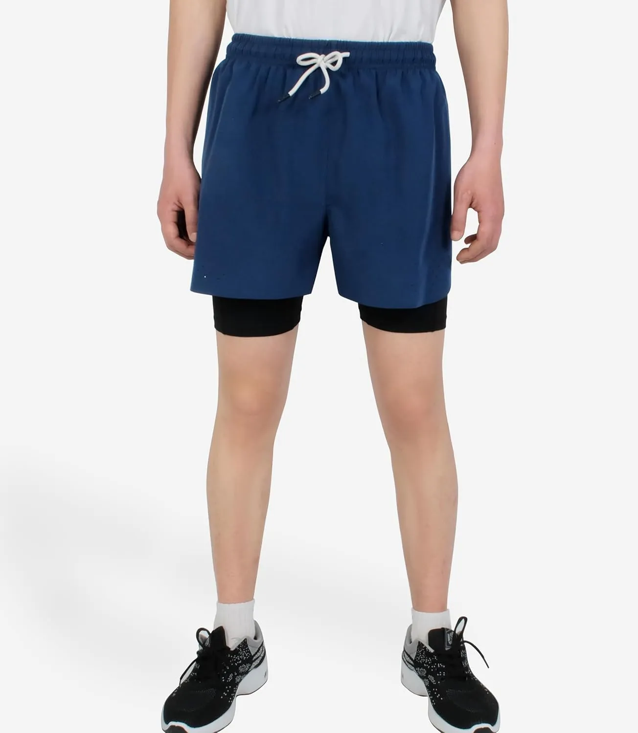 TLAENSON Boys Running Shorts with Liner Kids 2 in 1 Quick Dry Workout Athletic Shorts with Pockets