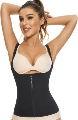 tummy control shapewear, waist cincher corset, work as waist trainer for women and woman tank top