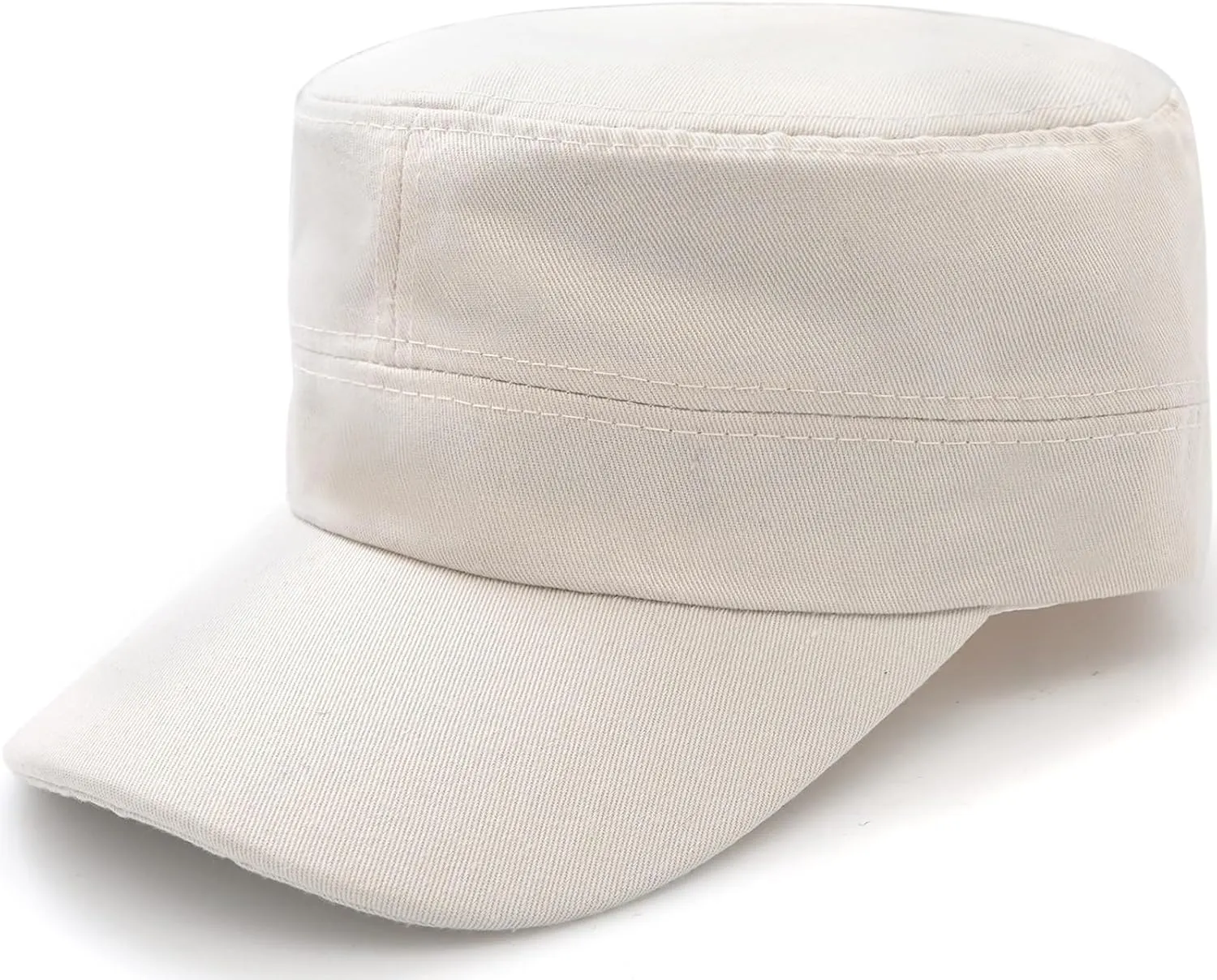 Unisex Cadet Army Cap Flat Top Cap Twill Military Corps Hat for Women Men