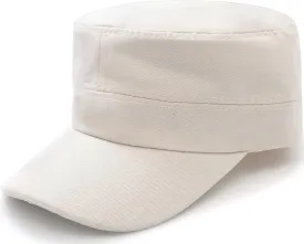 Unisex Cadet Army Cap Flat Top Cap Twill Military Corps Hat for Women Men