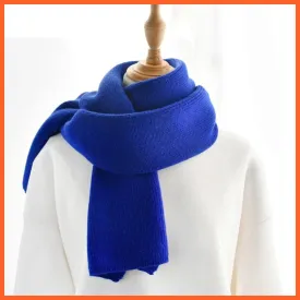 Unisex Luxury Cashmere Knitted Scarves  | Warm Thick Woolen Scarf