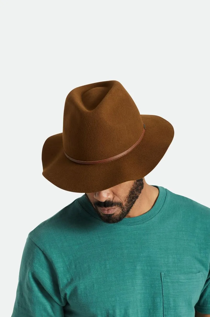 Wesley Packable Fedora - Coffee