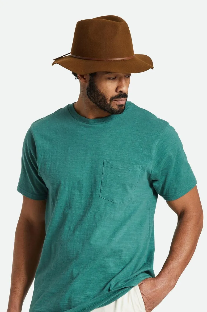 Wesley Packable Fedora - Coffee